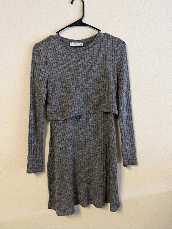 Abercrombie & Fitch Dresses & Skirts - Abercrombie & Fitch Heather Charcoal Ribbed Knit Top